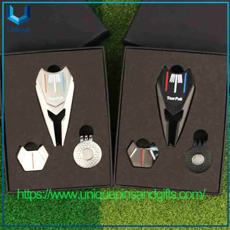 In Stock Creative Shark-themed Putting Metal Golf Ball Forks Hat Clips Golf Ball Marker Divot Tool Sets