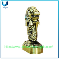 Creative Singapore Tourist Souvenirs Metal Handicraft Merlion Model Ornaments Home Decoration Merlion Figurines