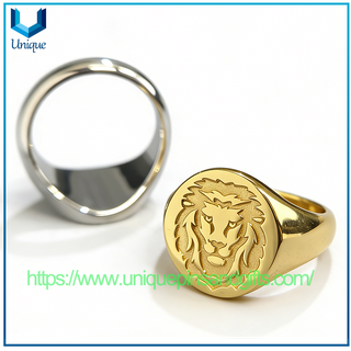 Lion LOGO 925Silver Finger Ring, M-Military High Quality Silver Gold Ring