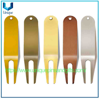 Custom Design Golf Ball Fork Metal Golf Putting Green Fork Golf Grass Repair Tool Blank Logo Golf Divot Tool