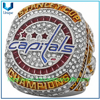 Custom Designed NHL 2018 Washington Capitals Championship Finger Ring Ice Hockey League Alloy Men's Finger Ring