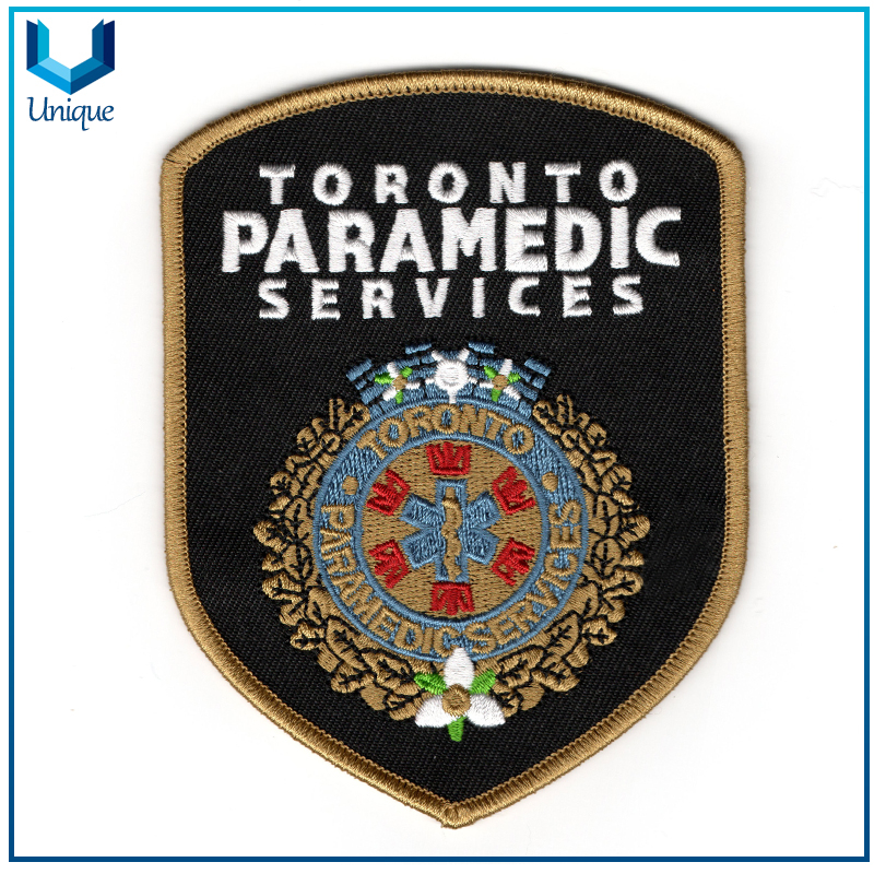 Customize US Police Embroideried Badge, No MOQ Embroidery Uniform Embroidery Patches, Iron On Military Embroidery Labels for Garment