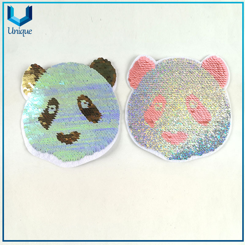 Wholesale New Unicorn Popular Reversible Transfer Sequin Patches, Unicorm Designs Embroidery Patches, Fashion Sequin labels for Decoration
