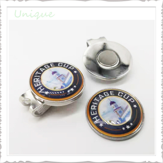 25mm diameter Golf Ballmarker with Printing Logo+Hatclip+Customize Logo Golf Caps+Golf Wood Tee in set for Promotional gifts