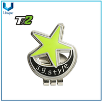 T2 Gallaway Golf Hatclip with Customize Logo, Metal Golf Hatclip in Star Shape, Zinc Alloy Soft Enamel Hatclip Golf Ballmarker