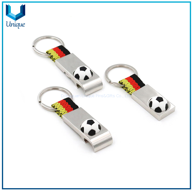 Customize Football Style Metal Bottle Opener, Keychain Bottle Opener, Creative Style Bottle Opener with keychain for Promotional Gifts