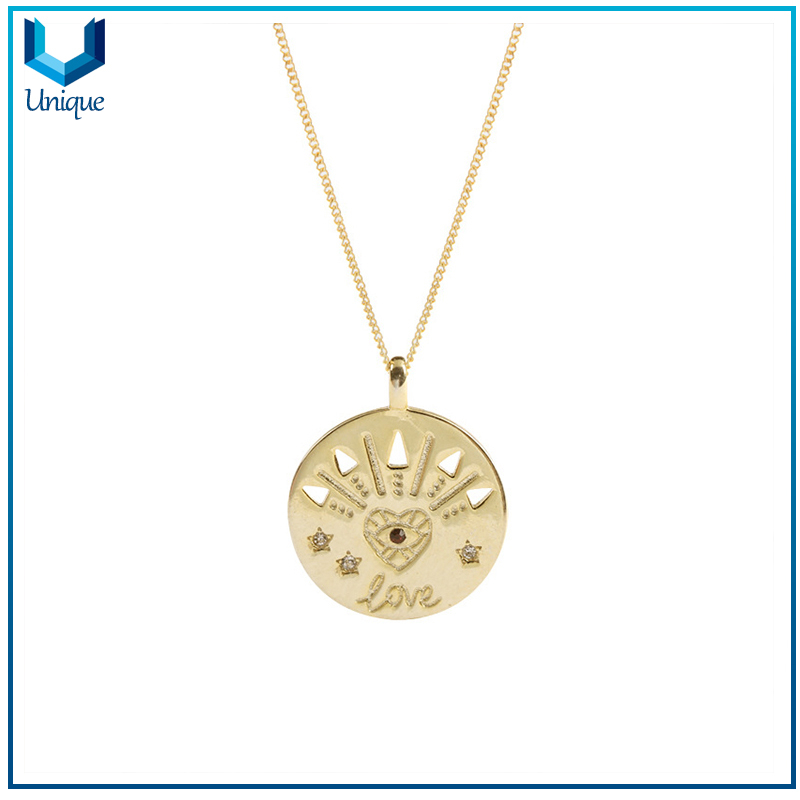 Custom Unique Creative 925 Silver Pendant, Factory Wholesale 925 Sterling Silver Necklace in gold plating