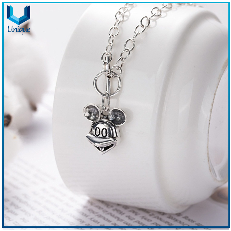 Factory Wholesale High Quality 925 Silver Mickey Ido pendant, Charm Pendant 925 Sterling Silver in Fine Detail