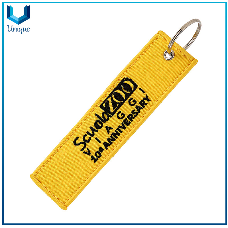Custom Lanyard Embroidered Keychain,Wholesale Polyester Keychain with Printing Logo for Promotional Gifts 