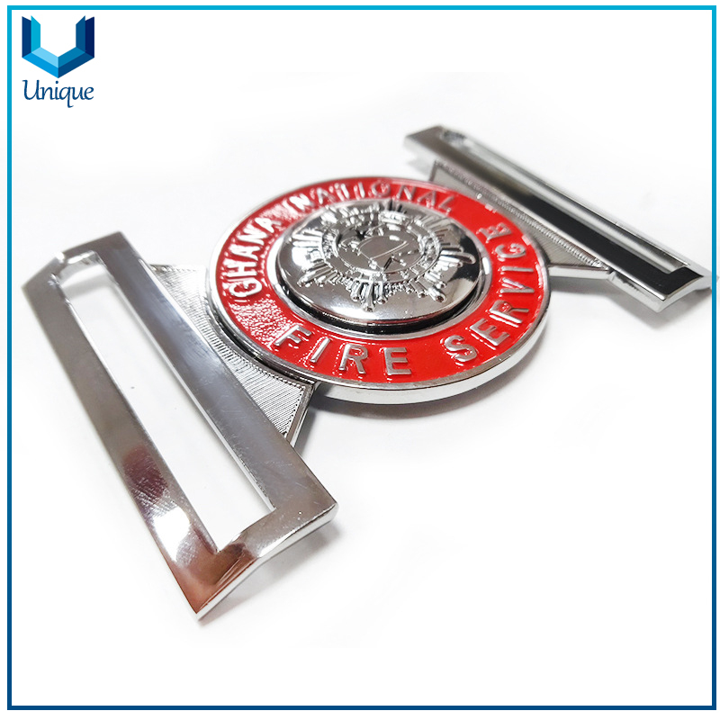Customize Crown Waist Buckle, Gold Military Police 3D Buckle, High Quality Enamel Leather Belt Buckle for Promotional Gifts