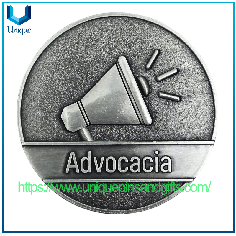 Custom Brazil 3D Antique Plating 2” Outstanding Lawyer Award Medal Honor Coin
