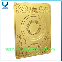 Customize 3D Phoenix Licensed Lord of The Rings Metal Card Gold ID Card Souvenir Coin Challenge Medal
