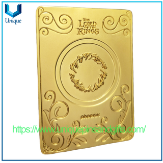 Customize 3D Phoenix Licensed Lord of The Rings Metal Card Gold ID Card Souvenir Coin Challenge Medal