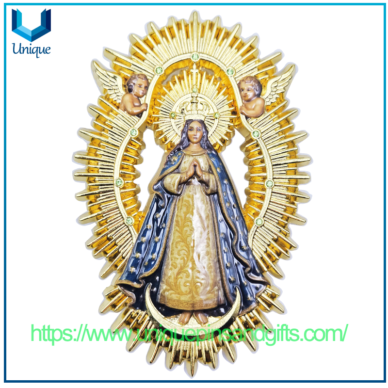 4.High Quality Our Lady of Guadalupe Pendant with Angels, Religious Gift