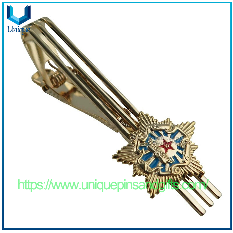 Customized Metal Tie Clips Brooch Badges Professional Tie Clips Clothing Metal Accessories with Personalized Custom Enterprise Logo