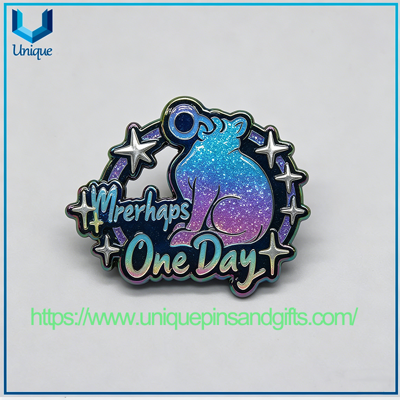 High-quality Custom-made Exquisite Metal Badges Brooches Lapel Pin in Unique Shapes with UV-printed Personalized Colorful Logo Text Patterns