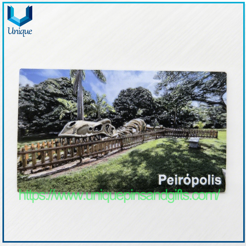 Custom Collectible Souvenirs Magnetic Refrigerator Sticker City Landscape Pattern Metal/Ceramic Fridge Magnet Sticker