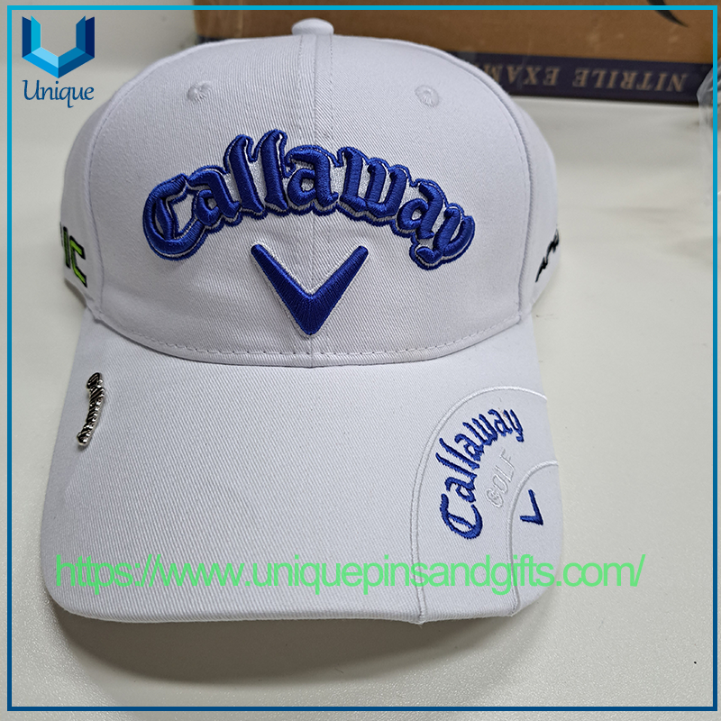 Callaway Golf 3D Embroidery Baseball Cap with Metal Logo Pin