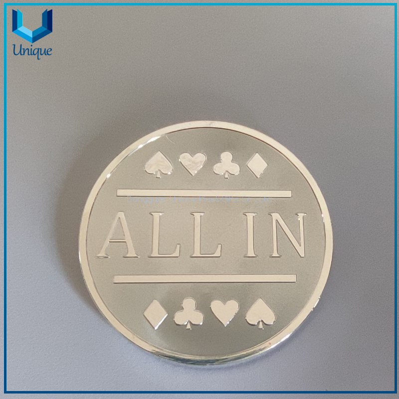 Custom Made Metal Crafts Gold And Silver Plated Mirror Like Round Shape Custom Silver Coins Coins 