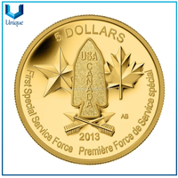 Challenge Coin Supplier Rocket Gold Medal Round Gold Mirror Coin Low Price