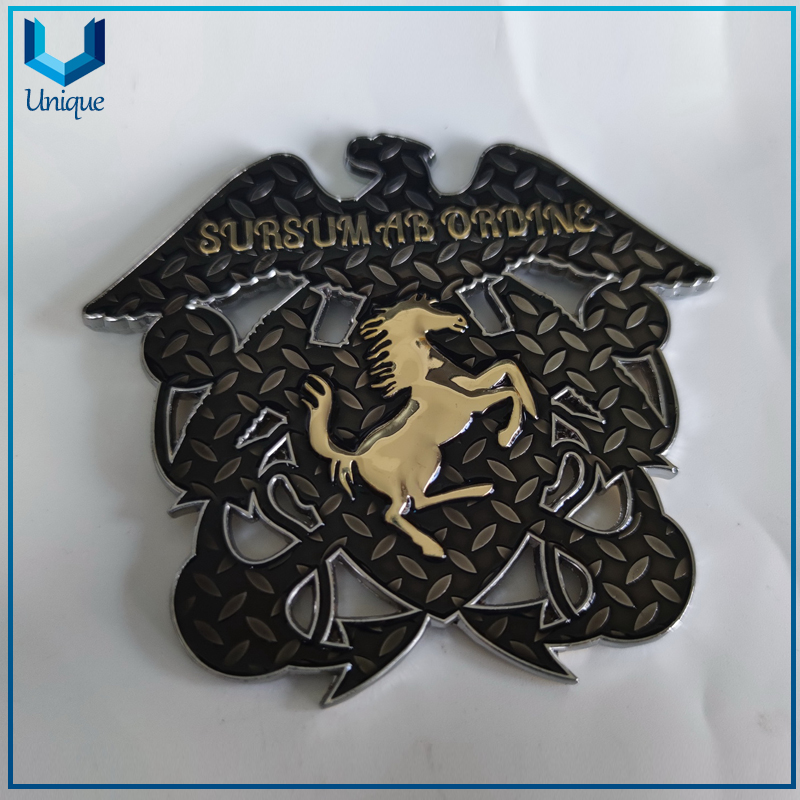 High quality 3D two tone Challenge coin, USA LDO Nickel+Gold Anchor Commemorative Coin For Souvenir Gifts-4 