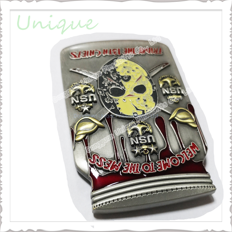 Customize Souvenir Bottle Shape Dual Side 3D Challenge Cpin for Police