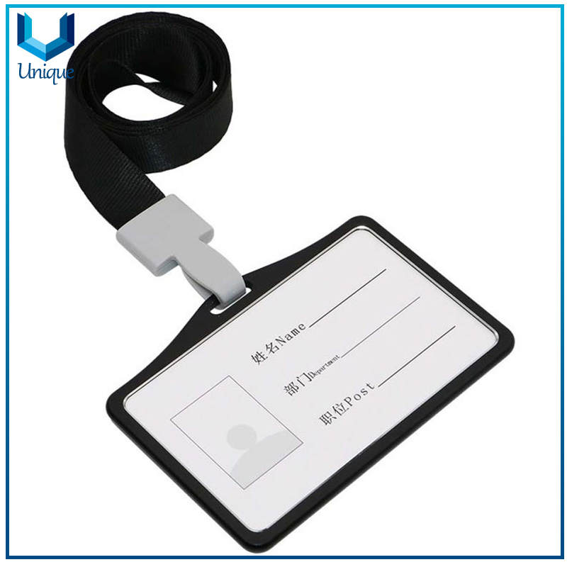 Aluminium alloy Staff id card holder worker name badge holder, ID Credit Name Card Badge Holder Cover Horizontal