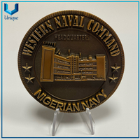 Factory wholesale Custom Design 3D 80mm diameter School Military Challenge Coin