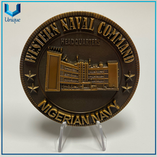 Factory wholesale Custom Design 3D 80mm diameter School Military Challenge Coin