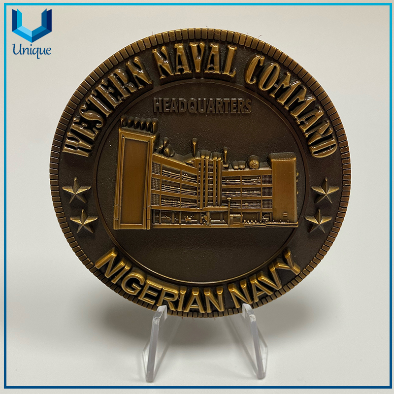 Factory wholesale Custom Design 3D 80mm diameter School Military Challenge Coin