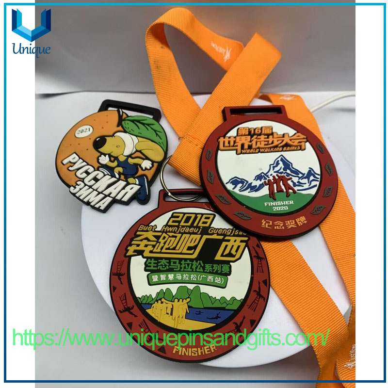 Customized PVC Medals Children's Silicone Medals Cartoon Medals Gold Medals for Marathon Hiking Competitions