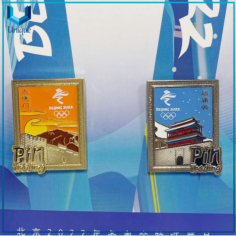 Custom Design High Quality Gold/nickel Olympic Winter Game Lapel Pin