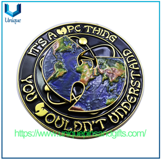 Personalized Custom Logo 3D Zinc Alloy Challenge Coin Metal WPC Commemorative Coin Spinner Coin