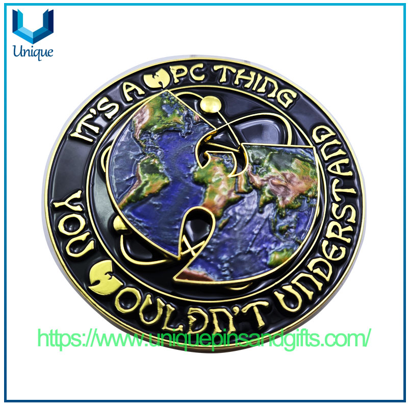 Personalized Custom Logo 3D Zinc Alloy Challenge Coin Metal WPC Commemorative Coin Spinner Coin