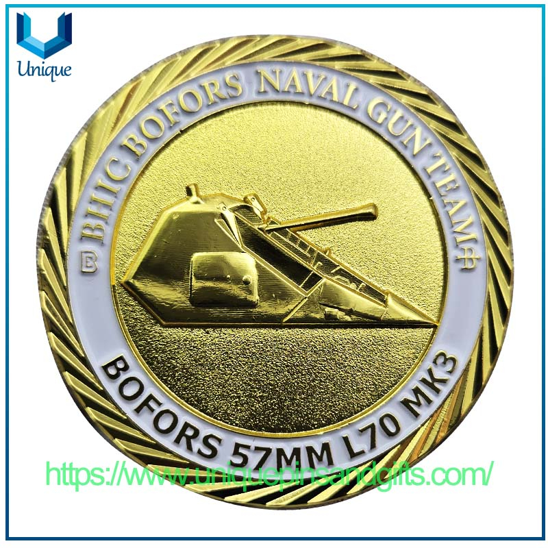 Customized Double-sided Electroplating Gold Diamond Edge 3D Metal Commemorative Coin BHIC BOFORS ASIA SDN BHD Commemorative Coin