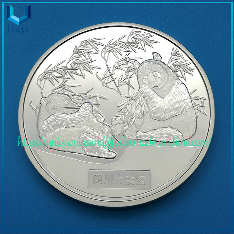 Factory Custom 3D Metal Plating Gold/Sliver Mirror Souvenir Coin，Holiday/Scenic Spot/Zodiac Commemorative Coin