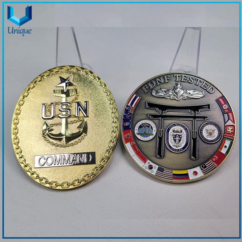 Custom Design Unique Novelty USA Navy Military Souvenir Creative Design Coin, Commemorative Challenge Coin