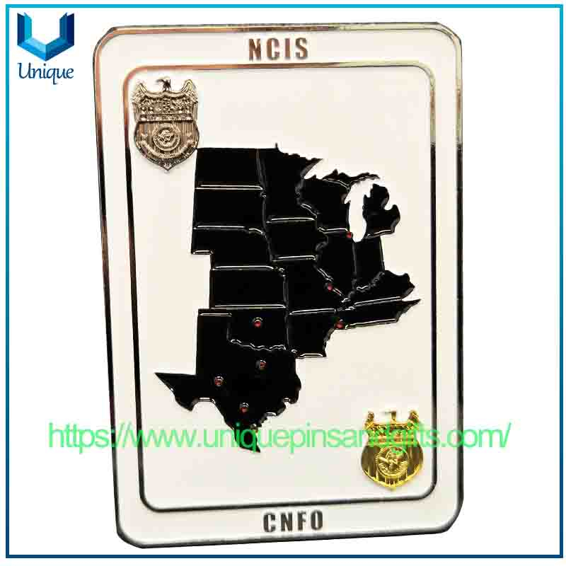 Custom Creative Design USA Navy Poker Coin