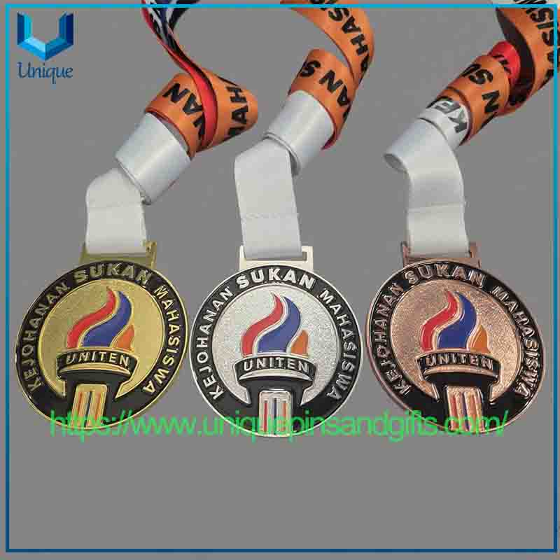 Custom Design 3D Metal Medal, School Medal, Sports Medal,Marathon Medal with Ribbon (7)