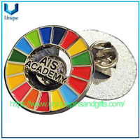 Custom Metal Badge Brooch,Charming Rainbow AIS ACADEMY Lapel Pin