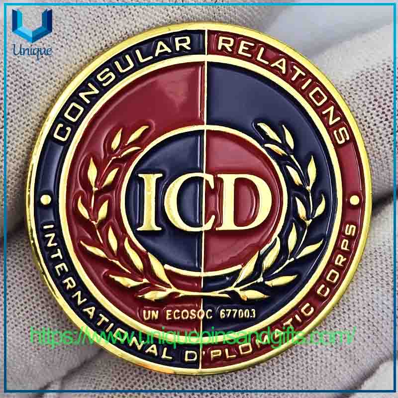 Custom Metal 3D Lapel Pin Brooch CHPLAINS AMBASSADORES OF INTERNATIONAL PEACE Emblem Brooch Badge with Butterfly Clasp