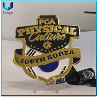 South Korea Medal, PCA Medal, 14cm Big Trophy Medal in Customize Design, Die Cast Zinc Alloy Medal, Honor Meda in Gold