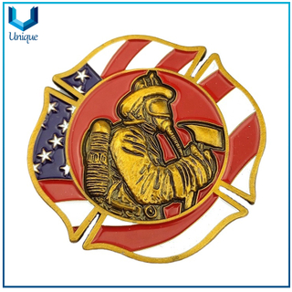 Challenge Coin Customize Factory,3D Firefighters Fire Rescue Commemorative Challenge Coin, Bulk Challenge Coin 