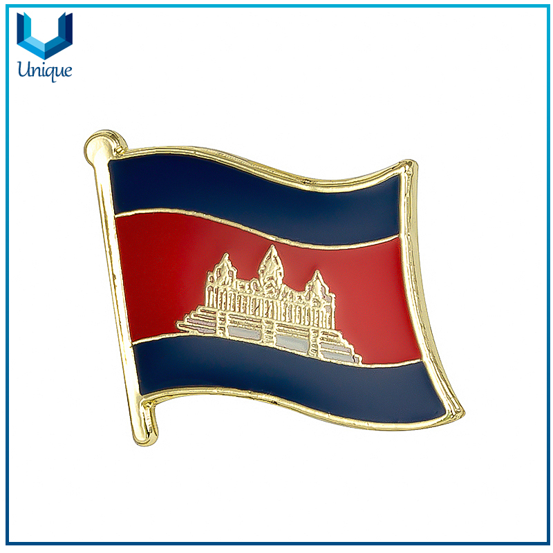 Customize Country Flag Pin, Enamel Club Flag Pin Badge, Football Team Flag Brooches,Dual Flag Lapel Pin for Promotional Gifts