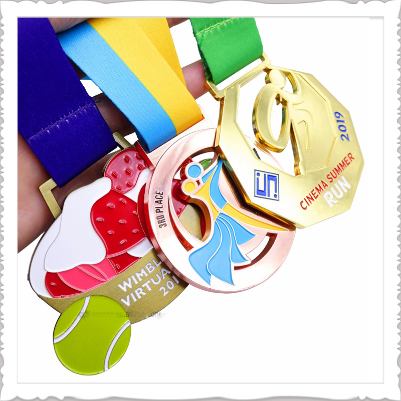 China Wholesale Metal Crafts Factory, 3D Bicycle Racing Medal, Zinc Alloy Medal, Soft Enamel Souvenir Medal for Promotional Gifts