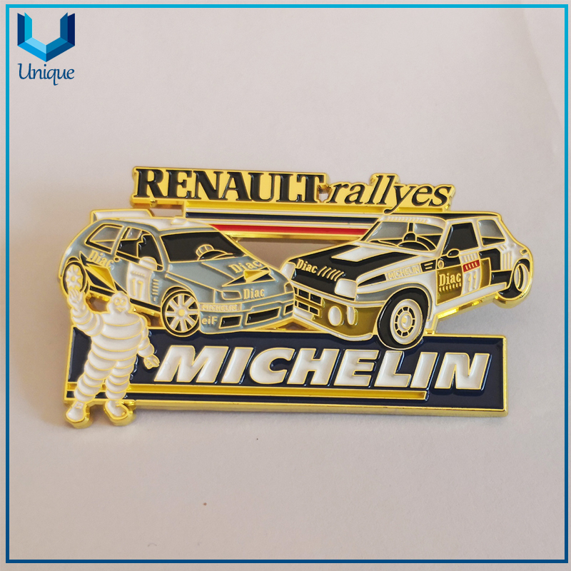 Soft Cloisonne Metal Badge, Hard Enamel Lapel Pin, F1 Racing Pin, Customize Design Michelin Brooch, High Quality Fans Gift Pins