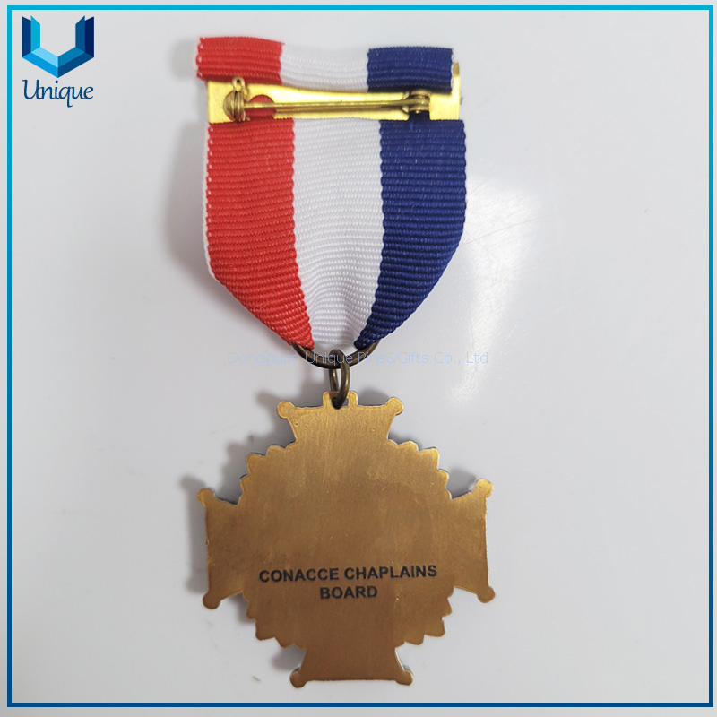 Custom Martin de Tours Medal, 3D antique Copper plating Medal, High Quality Military Bronze Medal with Ribbon and Safety Pin 
