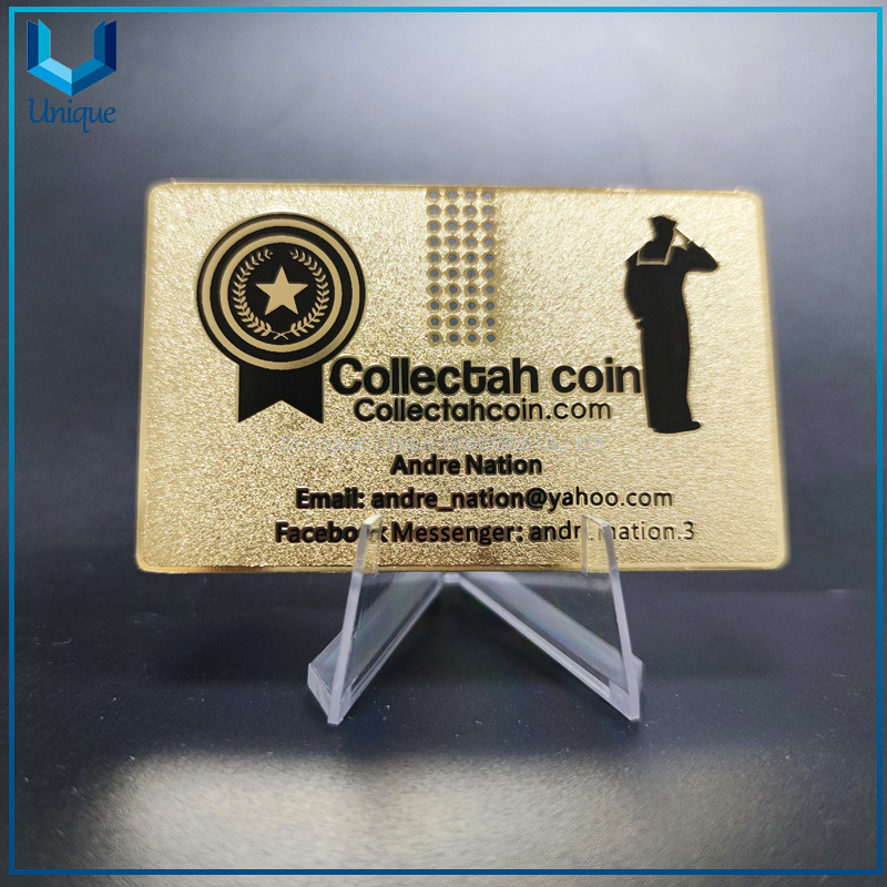 Cutsom Metal card with QR code printing，Custom design card