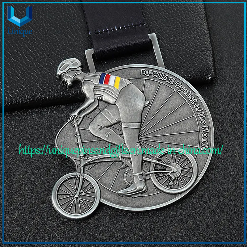 Factory Custom Design Metal Sports Running Medal, Tanzania Cycling Running Medal with Ribbon
