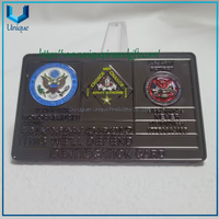 Custom ID Card Challenge USA Navy Coin with Black Nickel Plating